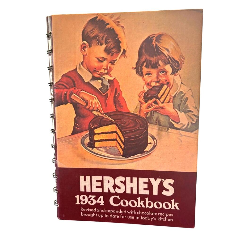 VTG 1971 Reproduction of Hershey's 1934 Cookbook, Hershey Foods, HC Spiral Bound